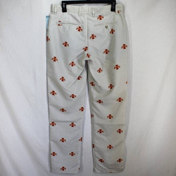 Iowa State Cyclones Ovation Game Changer Pants Mens Size 32 x 32 Tan Khaki Logo - Picture 3 of 5